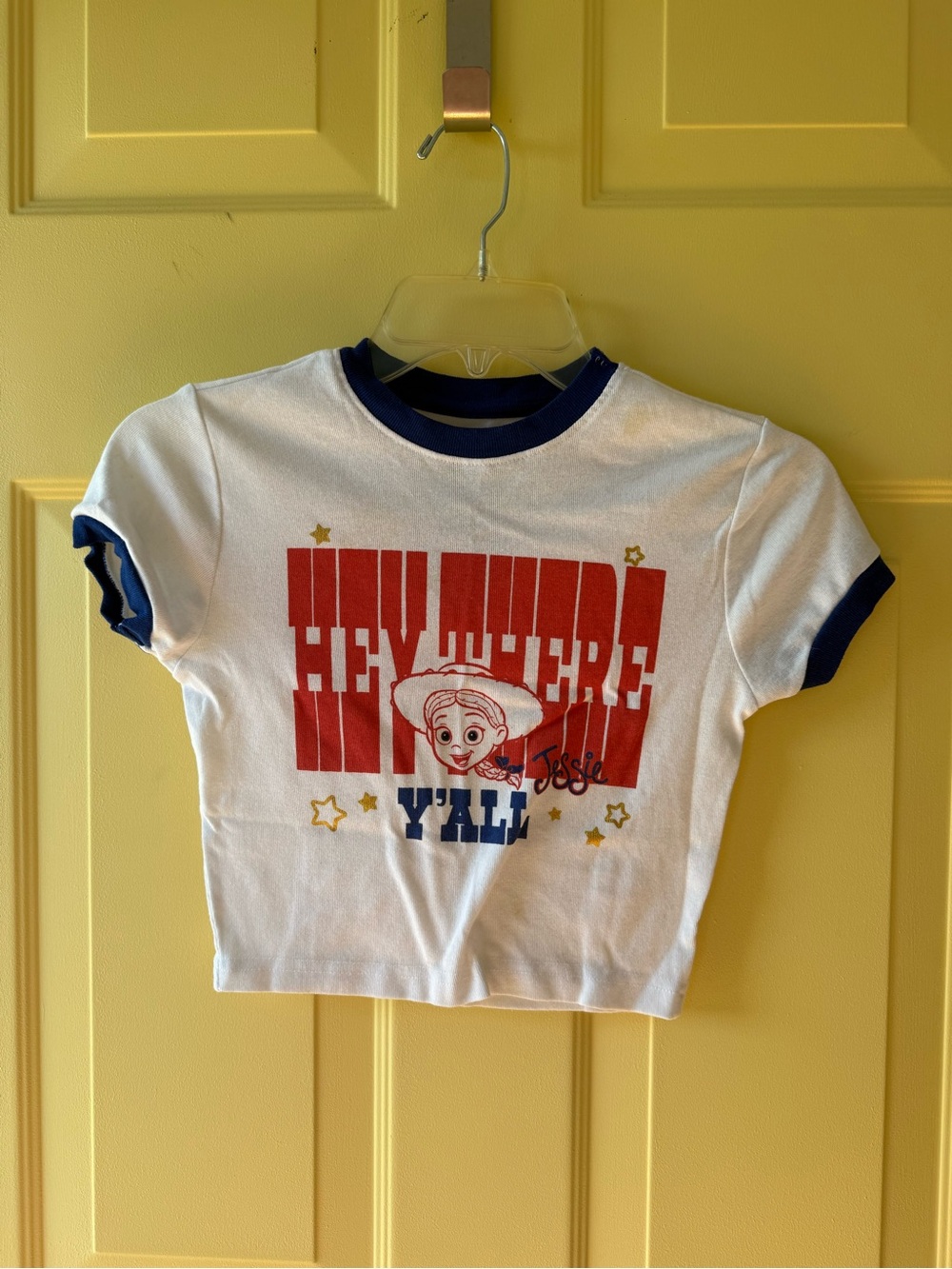 Jessie 'Hey There Y'all' White & Navy Graphic Tee